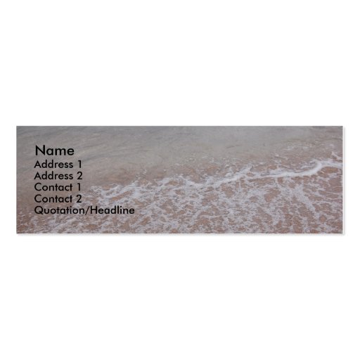 beach profile card business card template (front side)