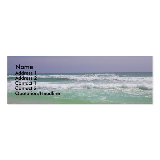 Beach Profile Card Business Card Templates (front side)