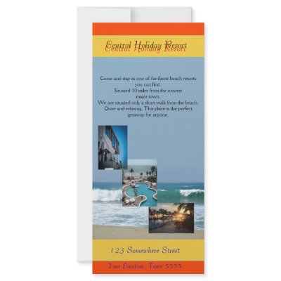 Beach Rack Card by Ezycardz