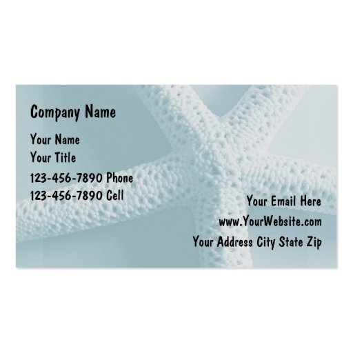 Beach Realty Business Cards (front side)