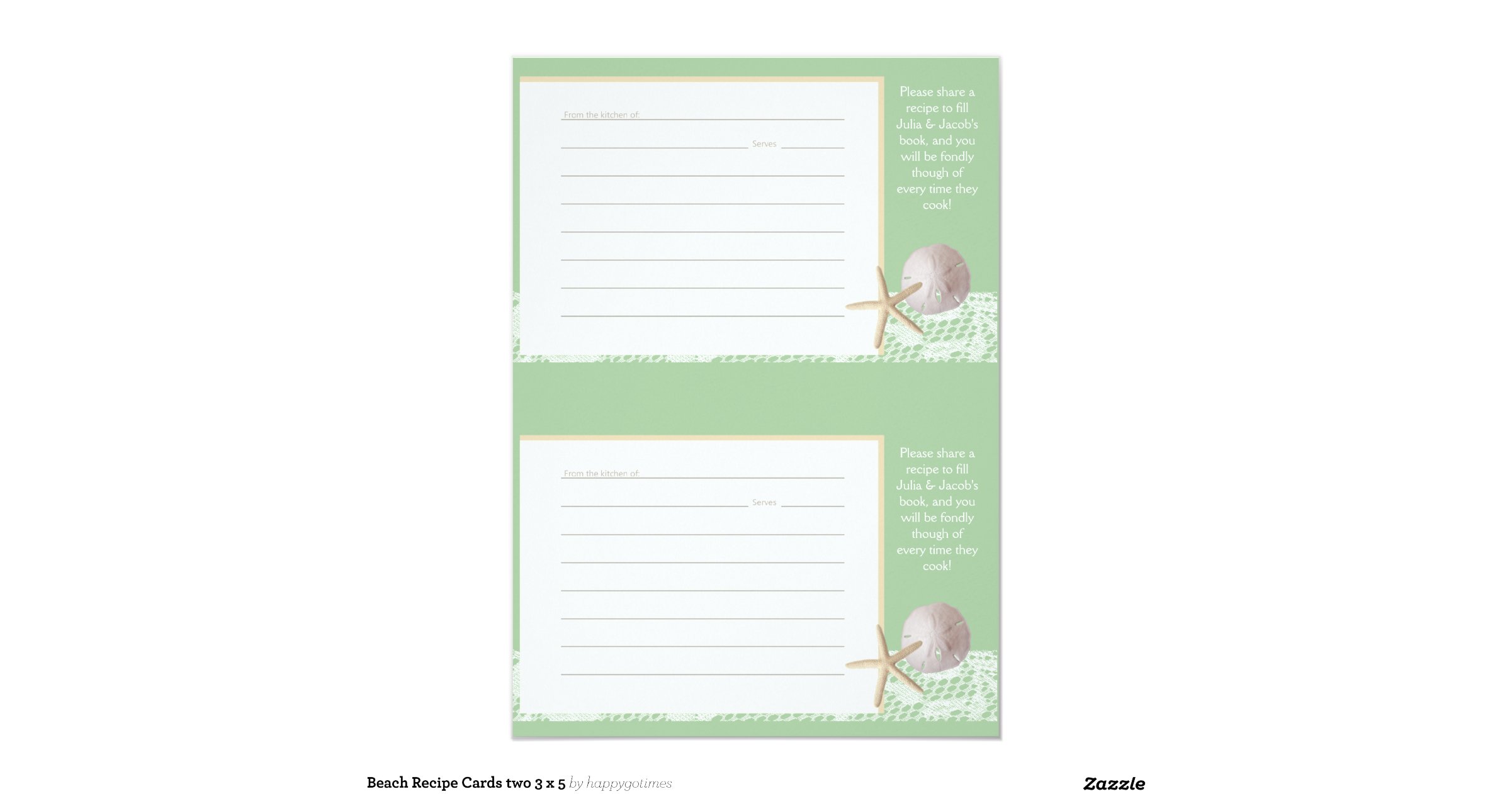 3 x 5 recipe cards