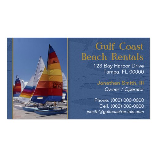 Beach Rentals Business Card