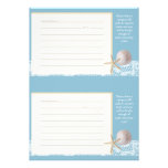 Beach Romance Recipe Cards two 3 x 5 Blue