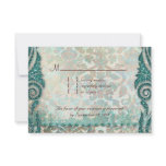 Beach RSVP Wedding Reply Card Seahorse Personalized Announcement
