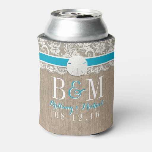 beach wedding koozies