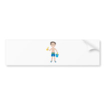 Beach Sand Boy Bumper Stickers
