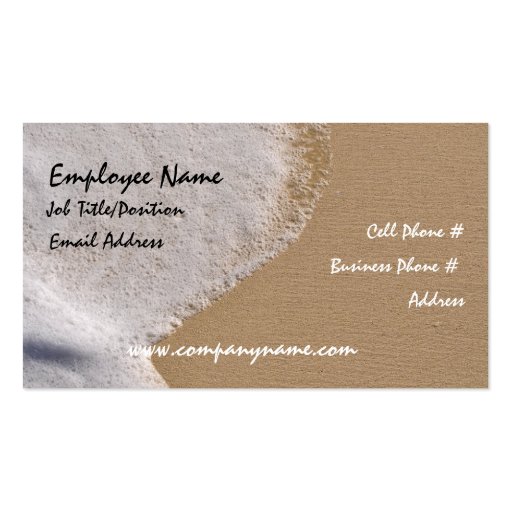 Beach Sand Business Card Template (front side)
