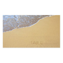 Beach Sand Escort, Table Number Cards Business Card
