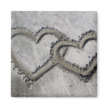 Beach Sand Hearts Magnet