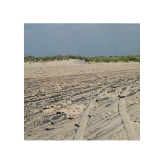 Beach Sand Scene (OBX, NC) Wood Print