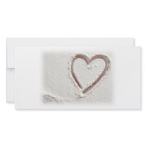 Beach Sand  Valentine Photo Greeting Card