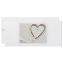 Beach Sand  Valentine Rack Card Template