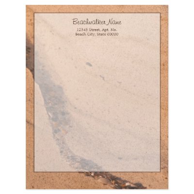 Beach Sand Wall Letterhead Template by Beachwalker