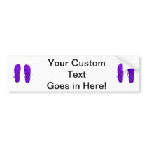 beach sandals purple pattern.png bumper stickers
