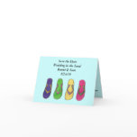 Beach Sandals Wedding Invitations Greeting Card