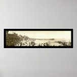 Beach Santa Cruz, CA Photo 1908 Print