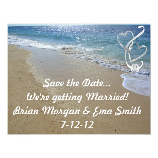 beach save the date custom invites