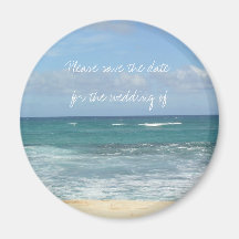 Beach Save the Date Fridge Magnet