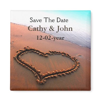 beach Save the date magnet by blessedwedding