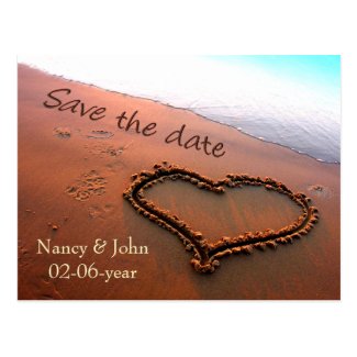 Beach Save the date Post Card
