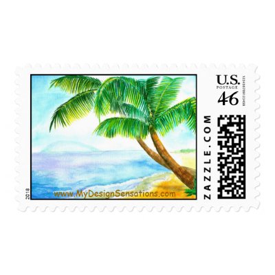 Beach Save the date postage