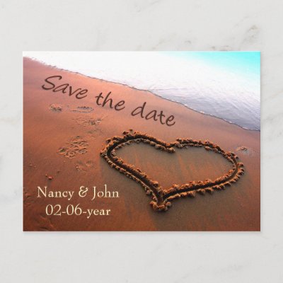 Beach Save the date Post Card