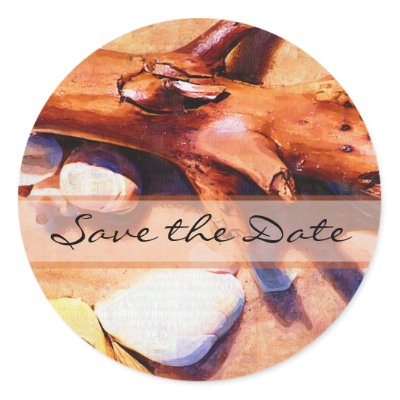 Beach Save the Date Stickers