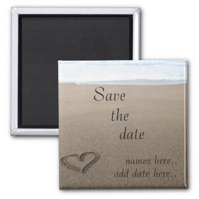 Beach save the dates magnets