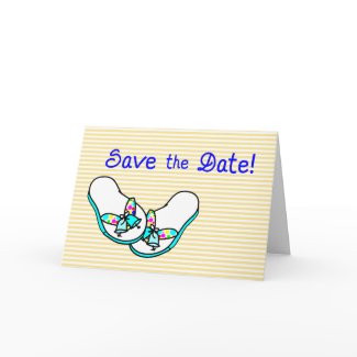beach wedding save the date card