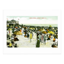 Beach Scene, Asbury Park, New Jersey Post Cards