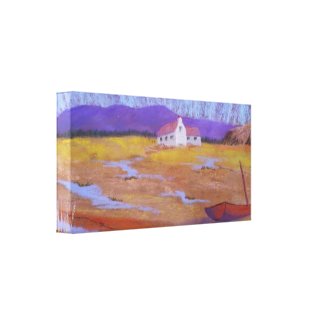 Beach scene wrappedcanvas