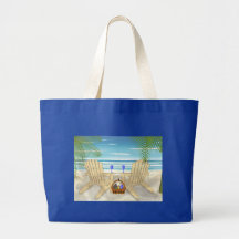 Beach Scene Canvas Bags