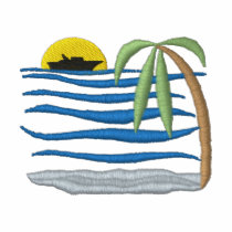 Beach Scene embroidered shirts