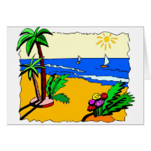 Beach Scene Greeting Card