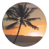beach scene palm trees sticker