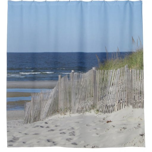 beach scene shower curtain zazzle disney christmas shower curtain