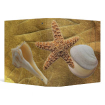 Beach -Sea Shells- Avery Binder by Paper_Products Beach -Sea Shells- Avery Binder