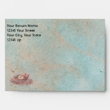 Beach Seashell Wedding Envelopes
