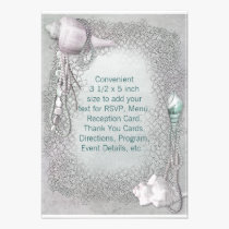 Beach Seashells Beach Wedding RSVP invitations
