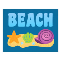 Beach Seashells Custom Invite