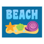 Beach Seashells Customized Letterhead