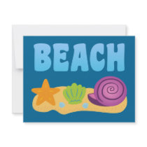Beach Seashells invitations