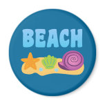 Beach Seashells Fridge Magnets