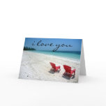 beach seats love greeting cards