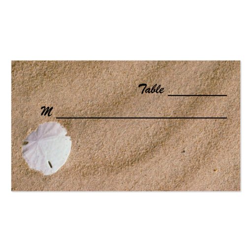 Beach Serenity Place Cards Business Card (front side)