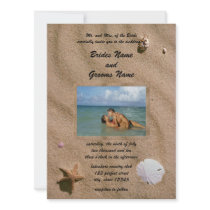 Beach Serenity with Photo Invitation