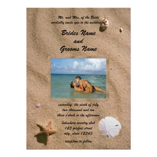 Beach Serenity with Photo Invitation