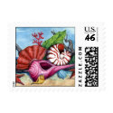 Beach Shells Painting postage