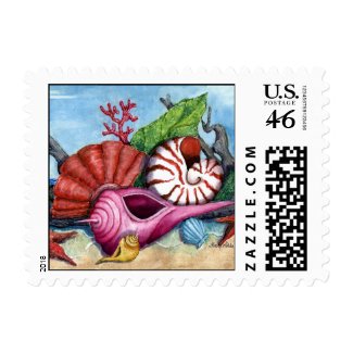 Beach Shells Painting stamp