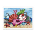 Beach Shells Painting Postcard by SherryHolderHunt Beach Shells Painting Postcard